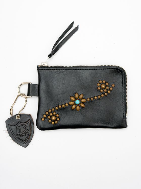 HTC CORNER ZIPPER PURSE 25TQ / BLACK x BRASS | HTC | rumbleFISH