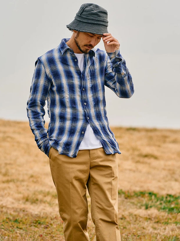 wjk twist wrinkle check / blue | ALL ITEM | rumbleFISH / ランブル