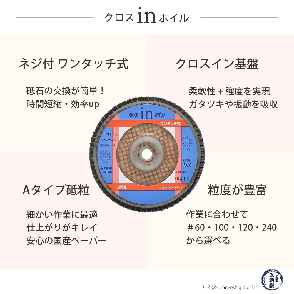 ニューレジストン ( ニューレジ ) 研磨用 クロスインホイル A100 100