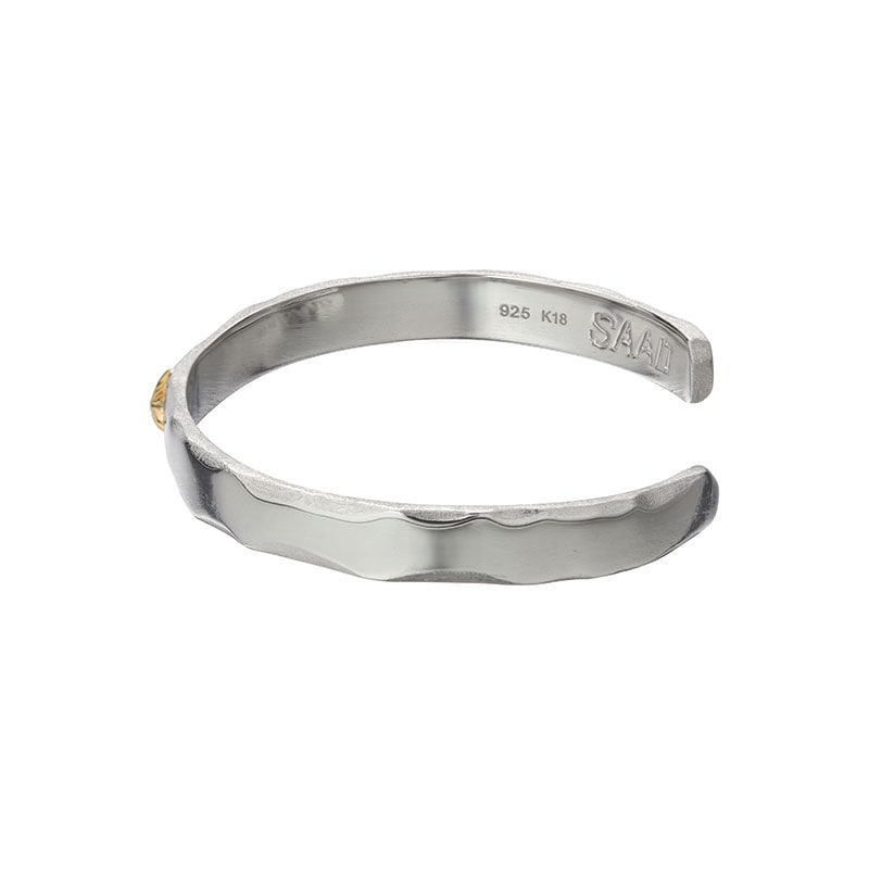 サンシンボル シルバー925 K18（18金）バングル｜K18ゴールド,バングル