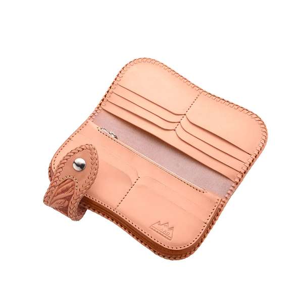 ロングウォレット/革財布 ナチュラル サドルレザー｜全てのレザー