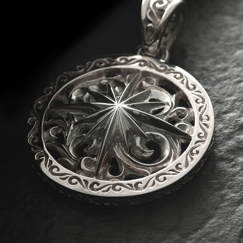 ラウンドタイプサンシンボル シルバー925ペンダントトップ｜全ての