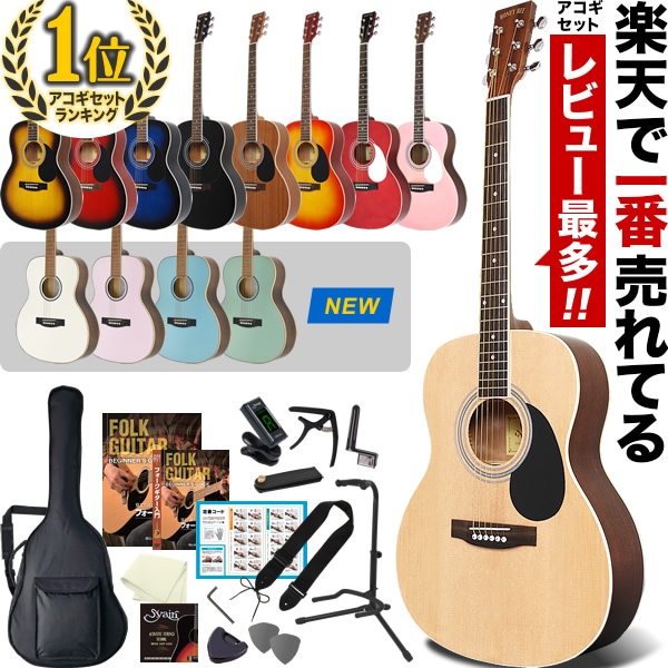 アコースティックギター HONEY BEE W-15/F-15/HJ-18 16点 初心者セット