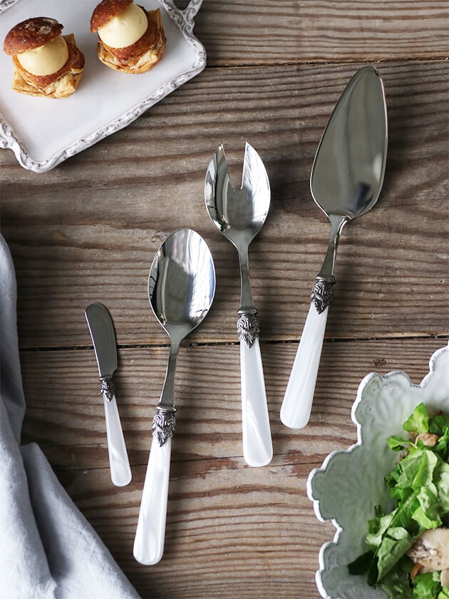 Napoleonサーバーパールホワイト ～ イタリア製カトラリー ～ サラグレース