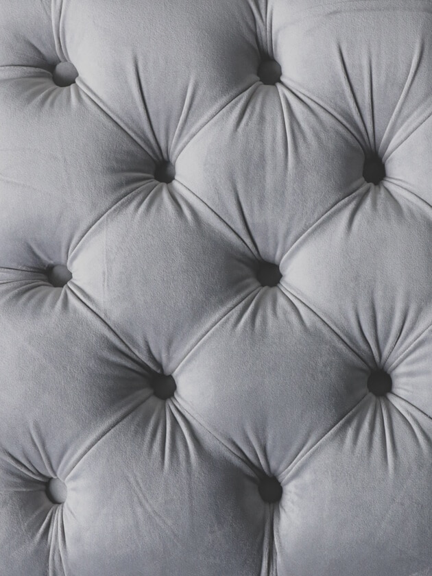 Classicストレージスツールライトグレーベルベット- サラグレース-