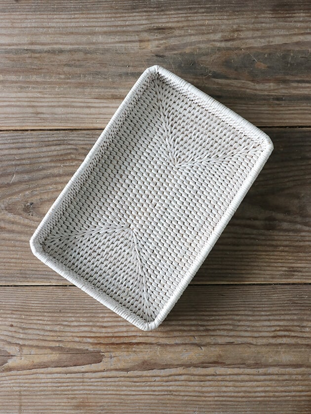 BAOLGI ラタンバス ルーム トレーホワイト