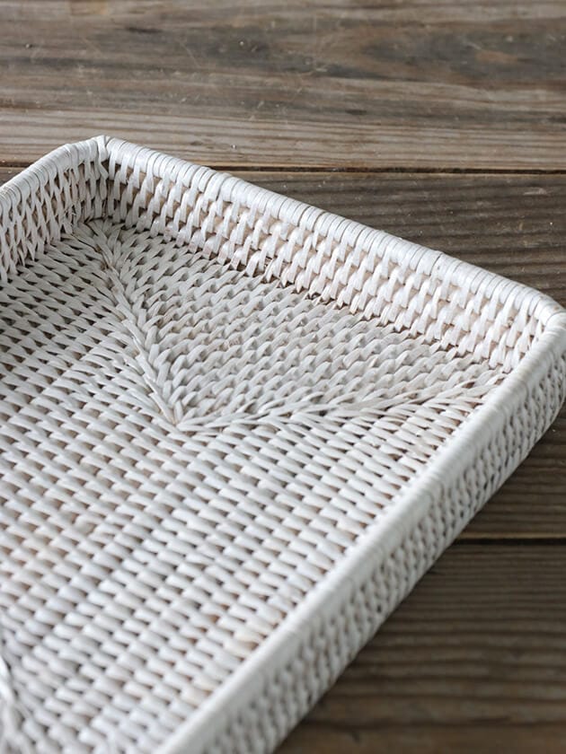 BAOLGI ラタンバス ルーム トレーホワイト