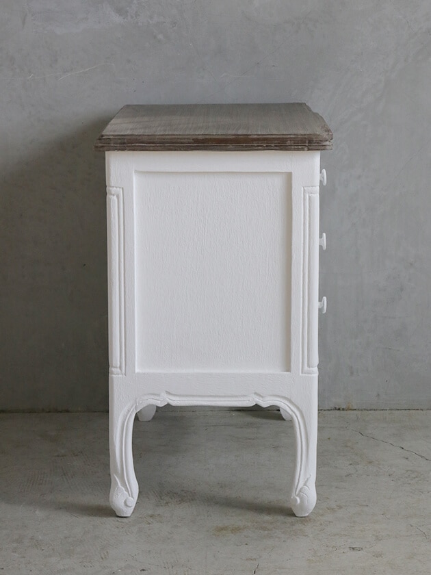 BLANC D'IVOIREサイドテーブルPAOLA GMアンティークホワイト - サラ