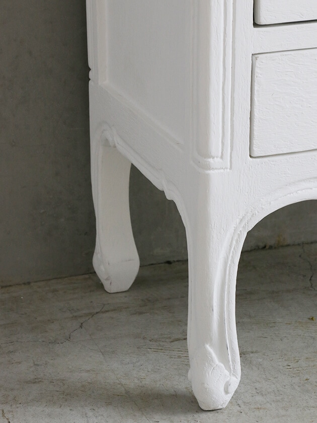 BLANC D'IVOIREサイドテーブルPAOLA GMアンティークホワイト - サラ