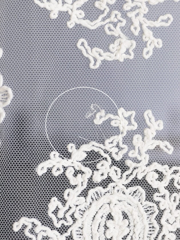 Chez moiカフェカーテンLuxury Corinzioオフホワイト40x95cm サラグレース