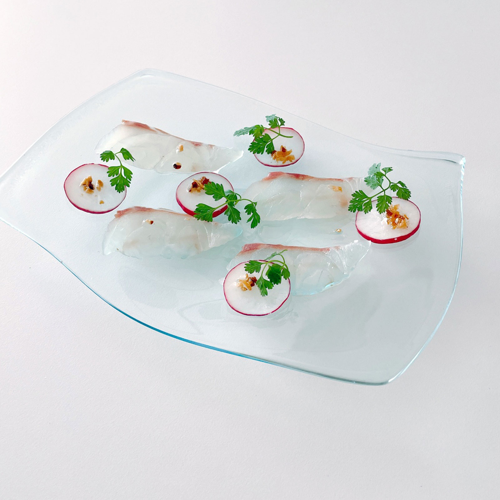 川プレート：宙吹きプレート | 平皿 | Sghr