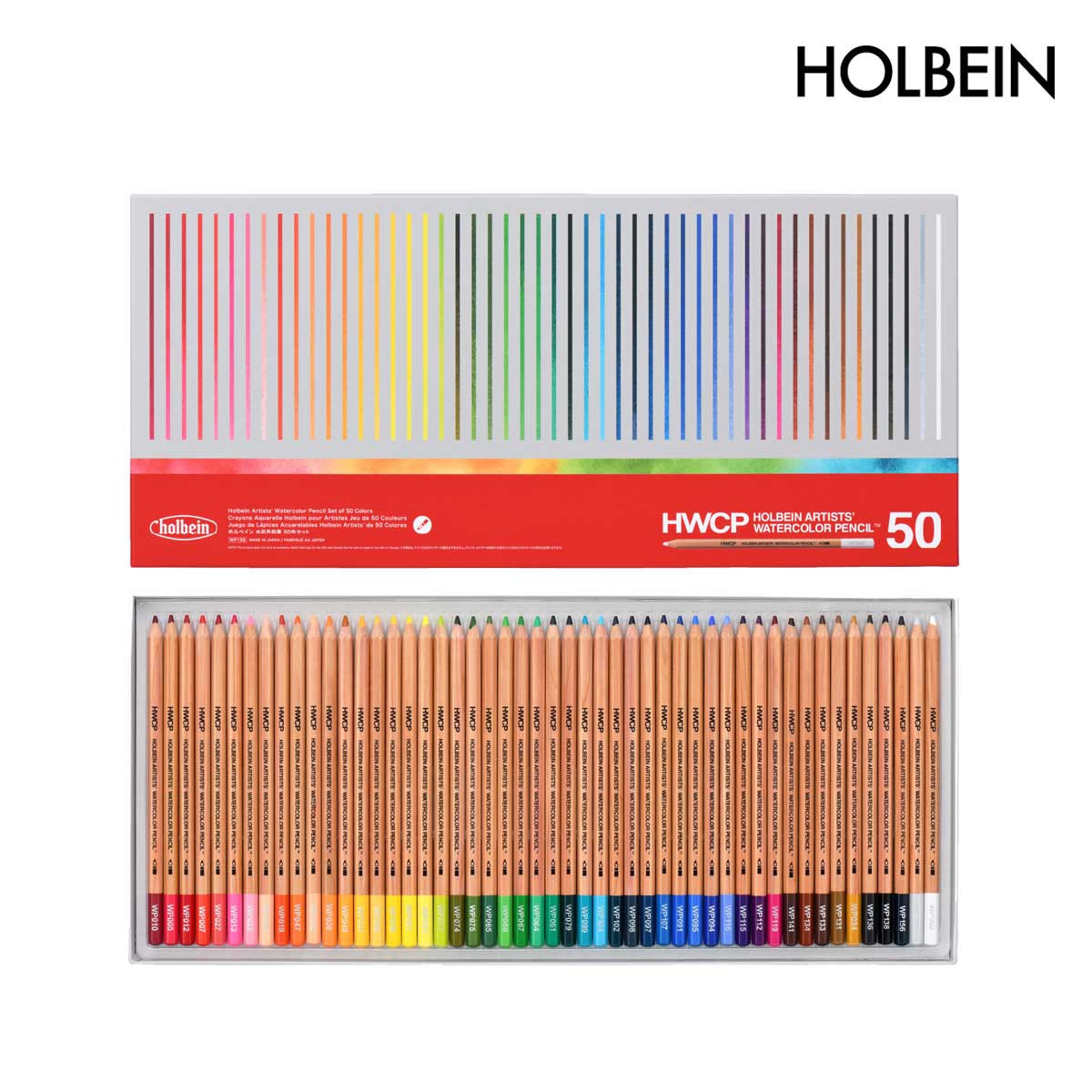 新商品プライス】ホルベイン 水彩色鉛筆 50色セット | ホルベイン水彩