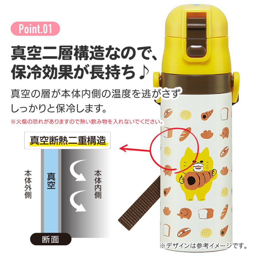 超軽量ダイレクトステンレスボトル 470ml ノラネコぐんだん