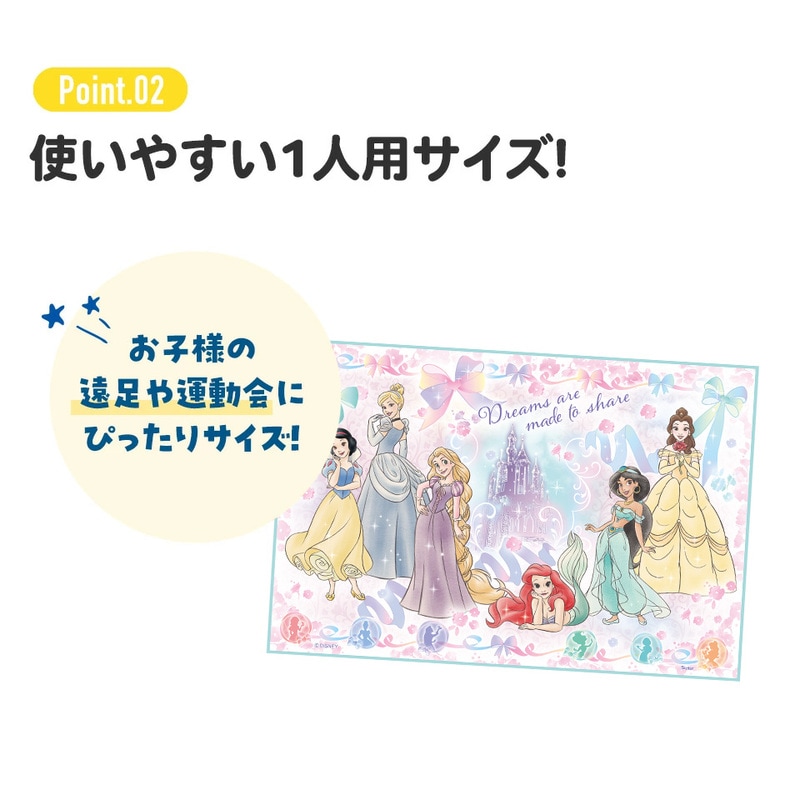 メール便対象品】レジャーシート S/1人用 プリンセス25