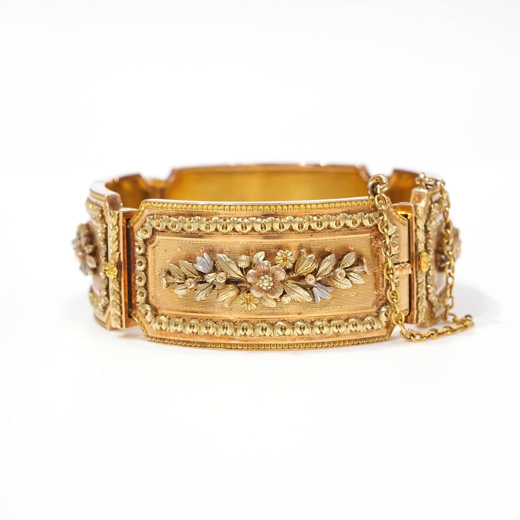 アンティークジュエリー アンティークブレスレット 3カラーゴールド