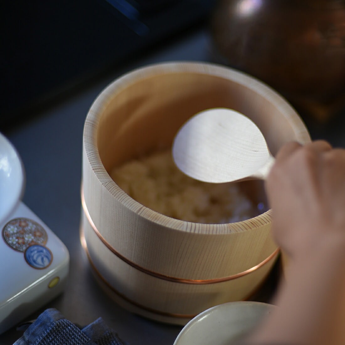 東屋・あづまや】お櫃 二合 おひつ AZYI00016 山一/やまいち/柾目/ま