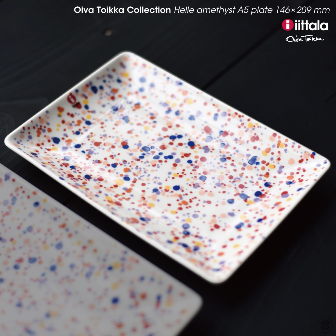 iittala/イッタラ/Oiva Toikka Collection/Helle amethyst/A5 plate