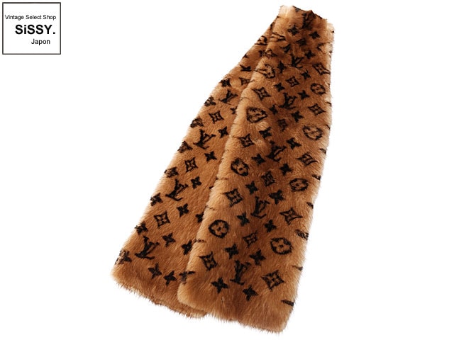 LOUIS VUITTON ルイ・ヴィトン マフラー エシャルプヴィゾン ミンク