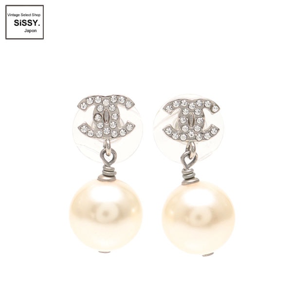 □シャネル□ ココマーク ピアス ラインストーン フェイクパール