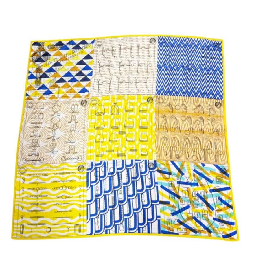 HERMES エルメス スカーフ カレ90 『MECANIQUE DU TEMPS(時の仕掛け