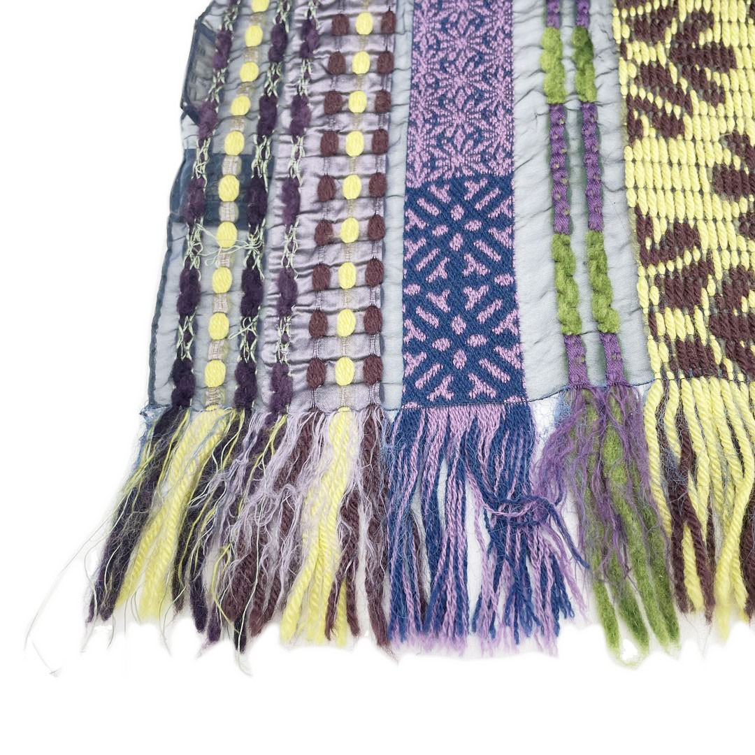 ETRO エトロ ストール ウール混 パープル イエロー グリーン | 小物