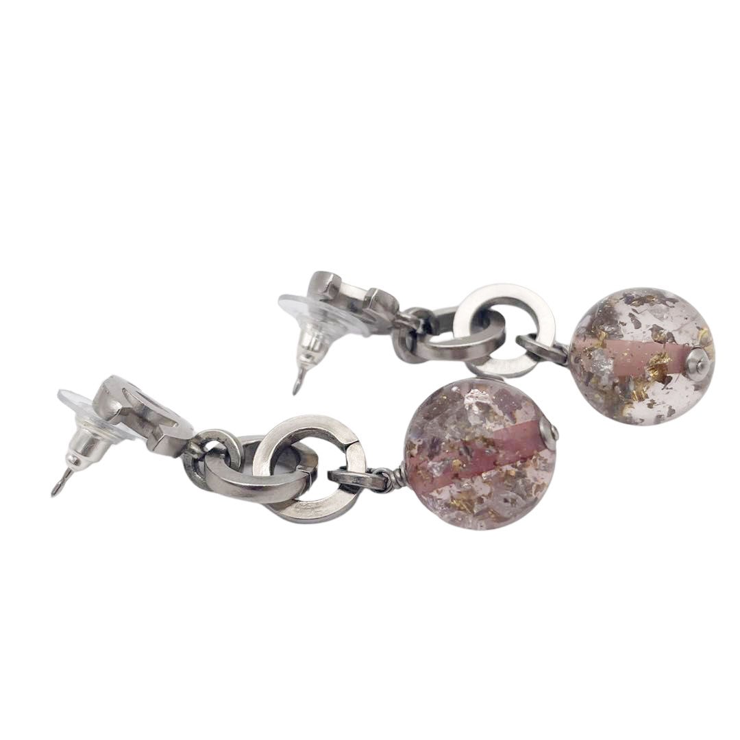 CHANEL シャネル ピアス ココマーク クリアキューブ ぶら下がり