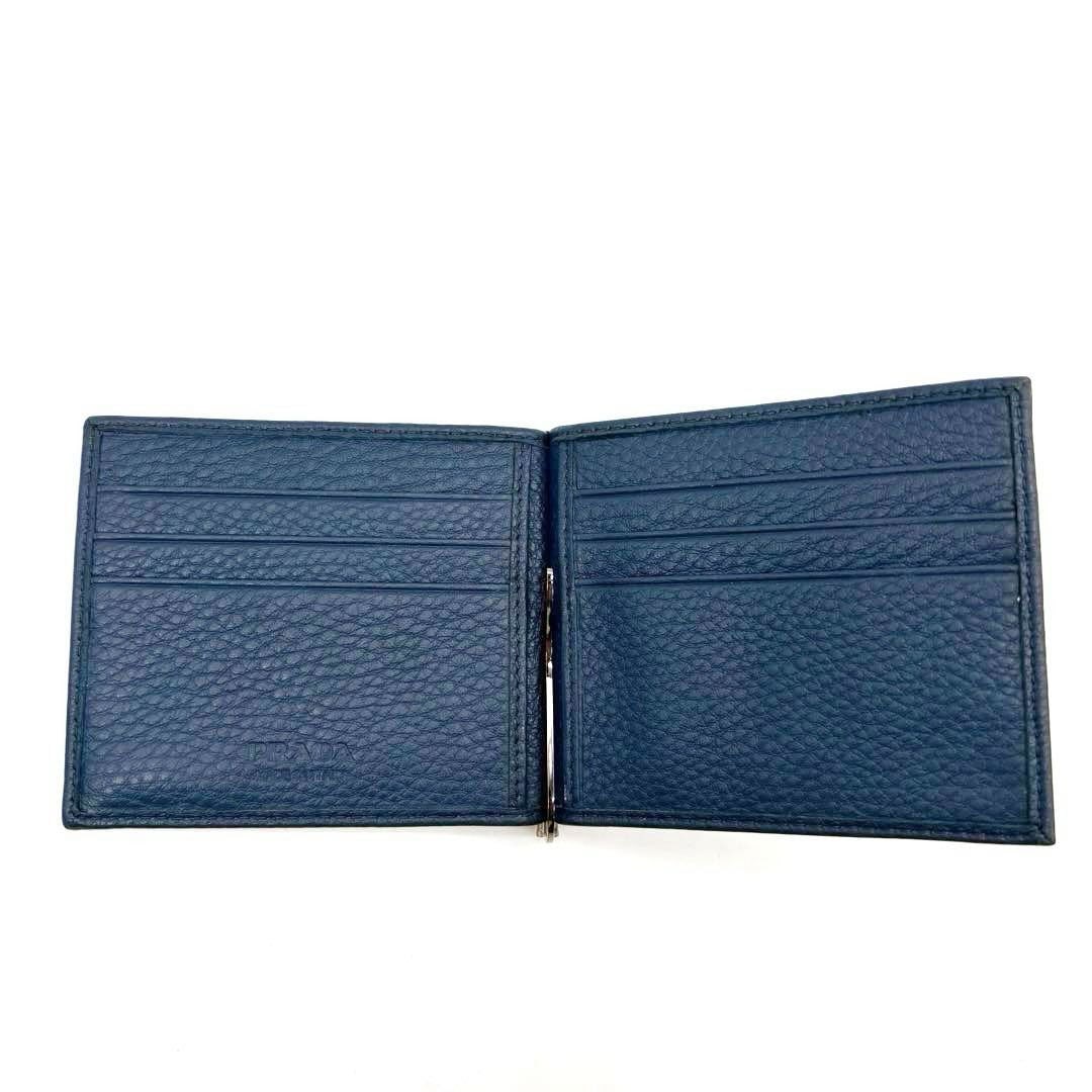 PRADA プラダ マネークリップ 二つ折り財布 カードケース レザー