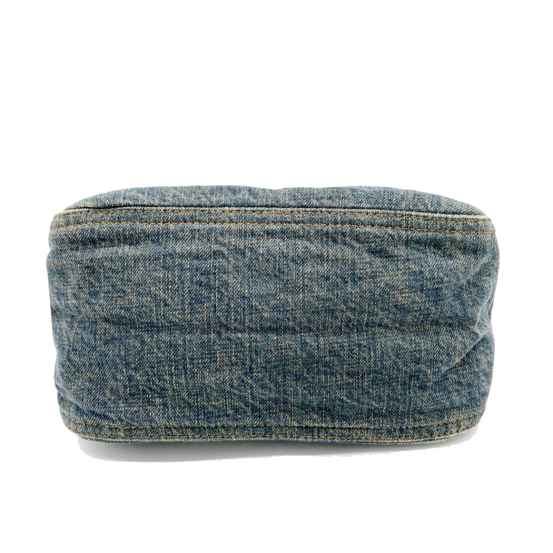 FENDI フェンディ ショルダーバッグ マンマバケット デニム パイソン