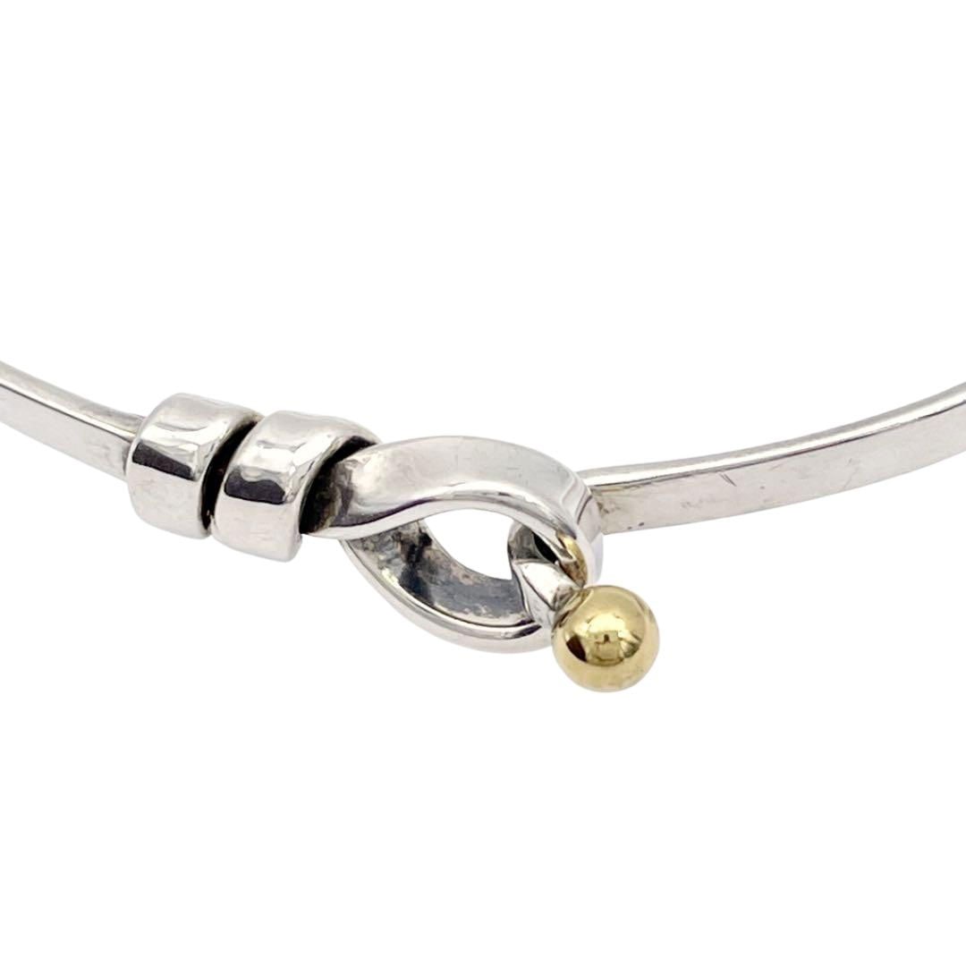 TIFFANY ティファニー フック&アイ バングル 925/750 コンビ シルバー