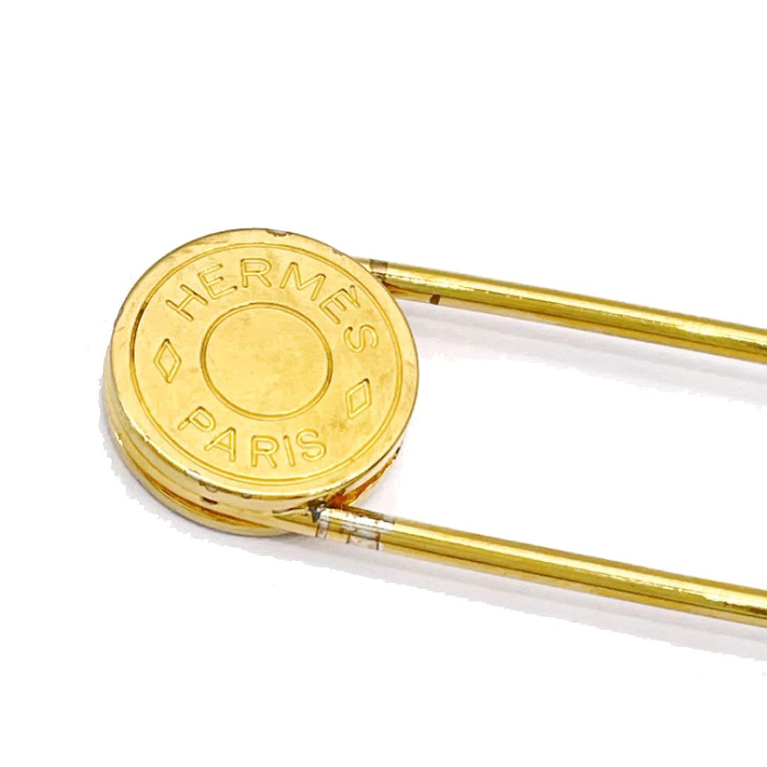 HERMES エルメス セリエ ピンブローチ 安全ピン ゴールド