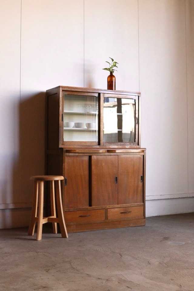 引戸棚/水屋箪笥,ガラス引戸棚 | 古家具古道具 そうすけ