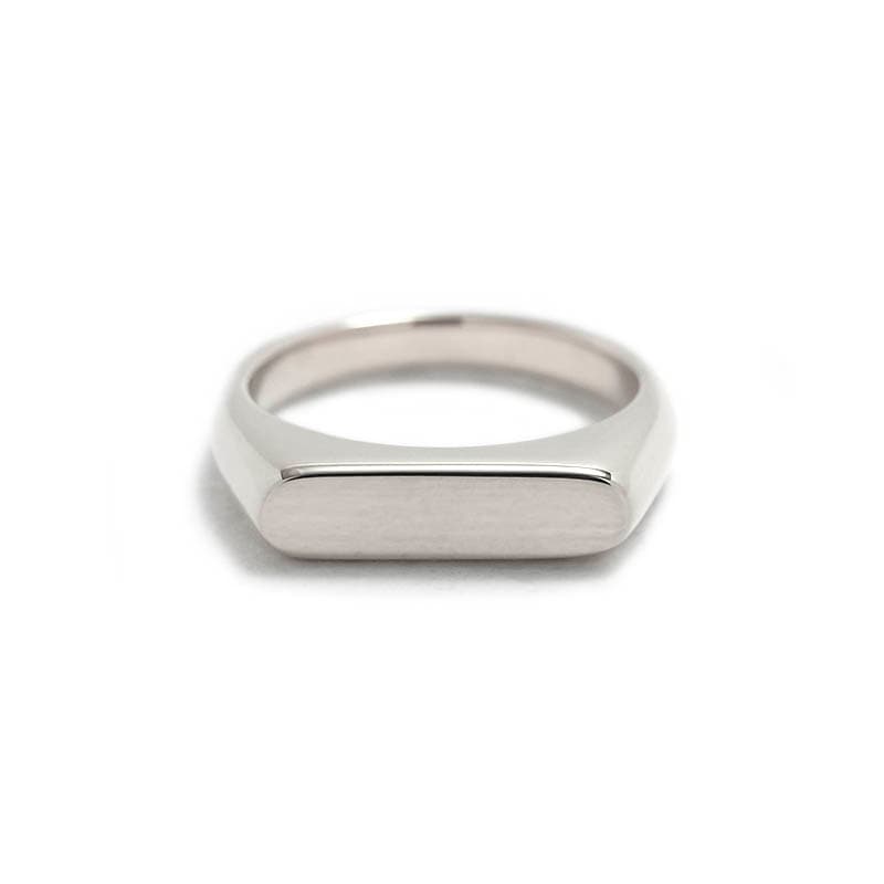 Thin Signet Ring - Silver（シンシグネットリング - シルバー