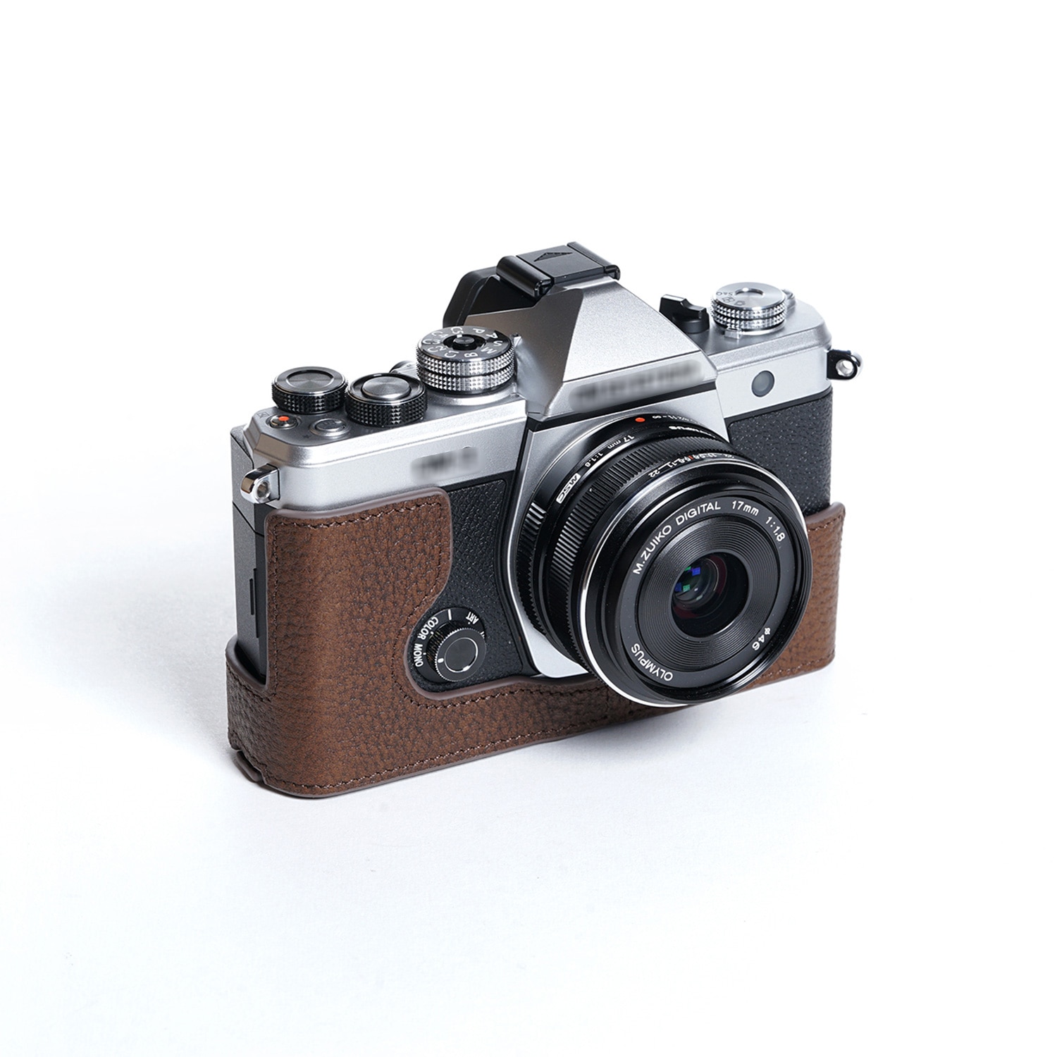 TP Original OM SYSTEM OM-3 用 ボディーハーフケース ダークブラウン