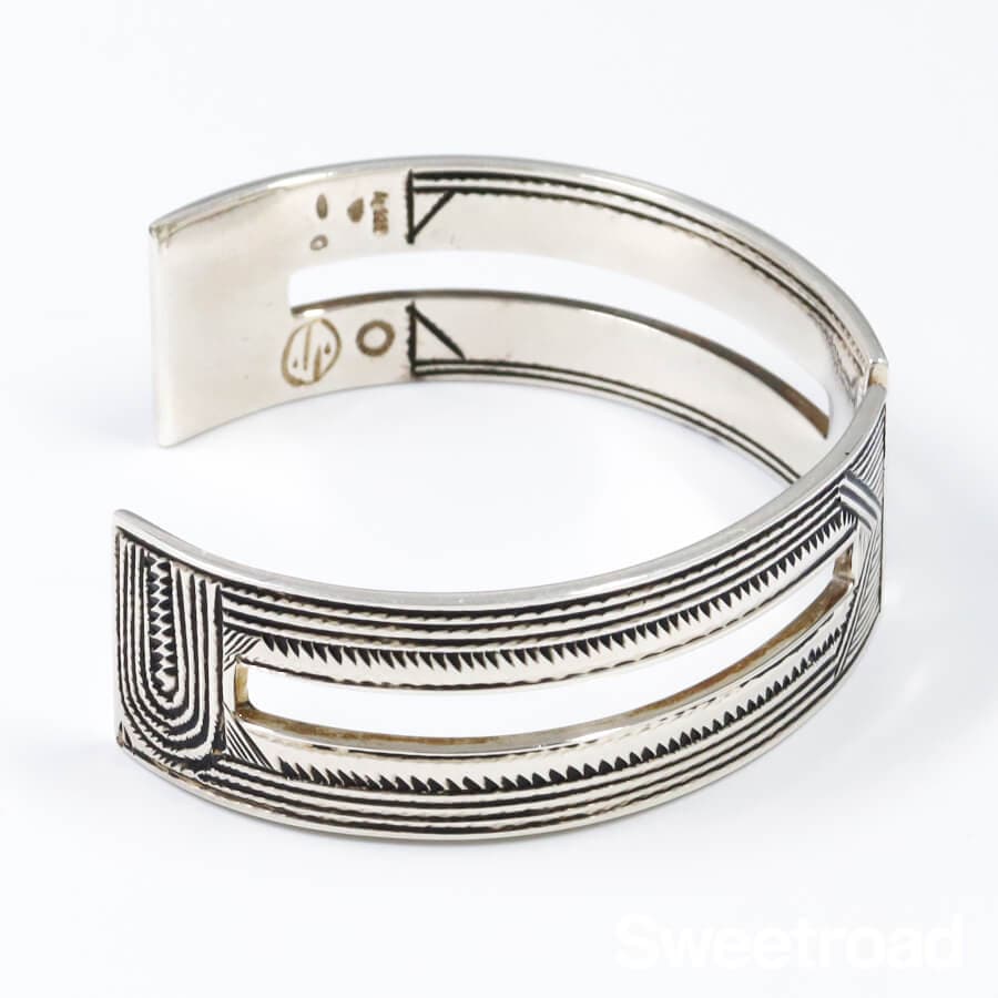 エルメス Touareg トゥアレグ バングル T5 925シルバー w-28659