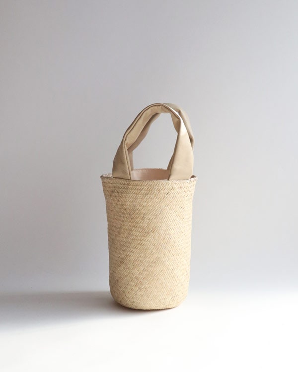 warang wayan(ワランワヤン) FUTO ラタン革手バスケット BK S[生活雑貨