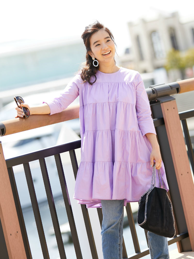 150cm小柄映え ショートティアードワンピース/ST.ROONEY | ワンピース