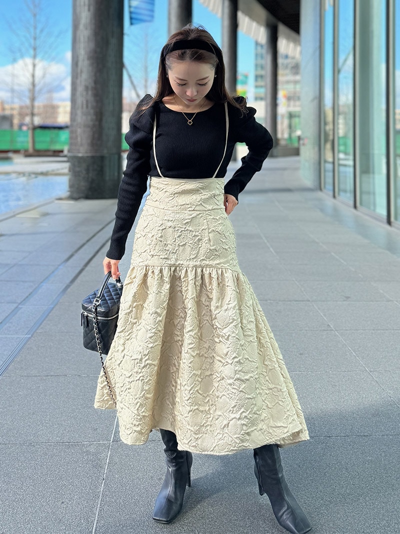 ハイウエストサロペットスカート｜designed with Akane