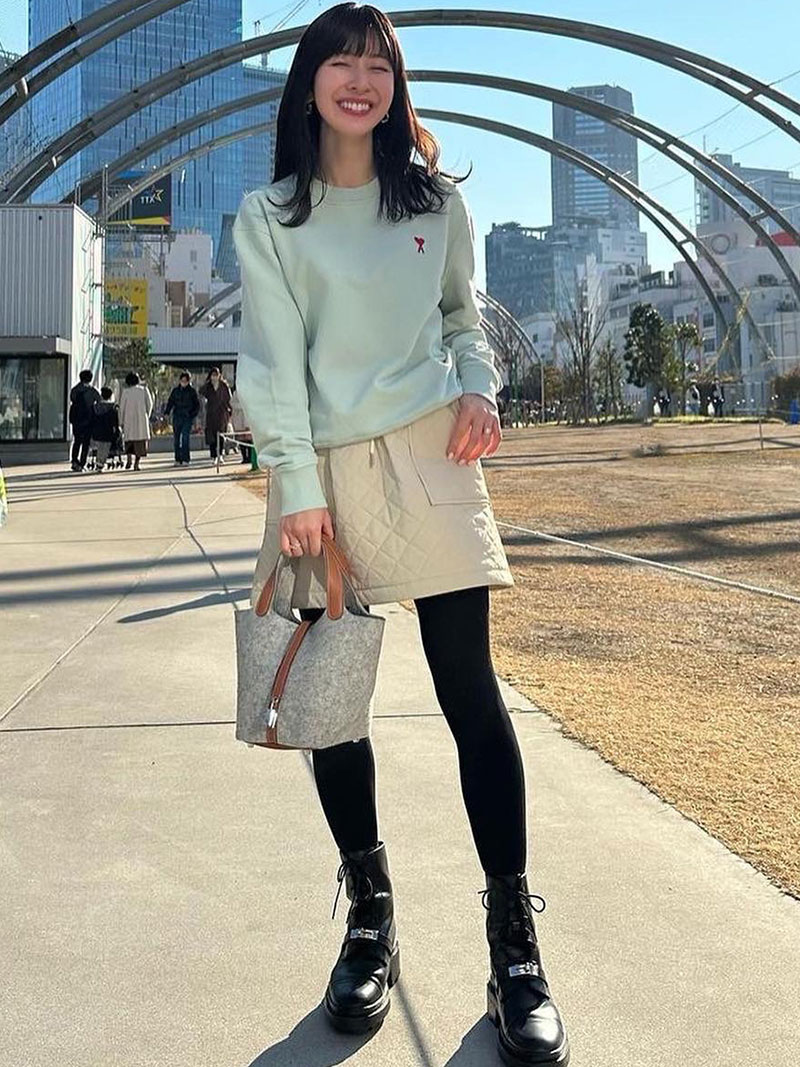 小柄・Sサイズさんのための キルティングミニスカート | ボトムス | ST