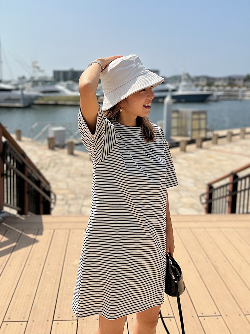 1枚で楽ちんスタイル｜マリンボーダーワンピース | ワンピース,半袖