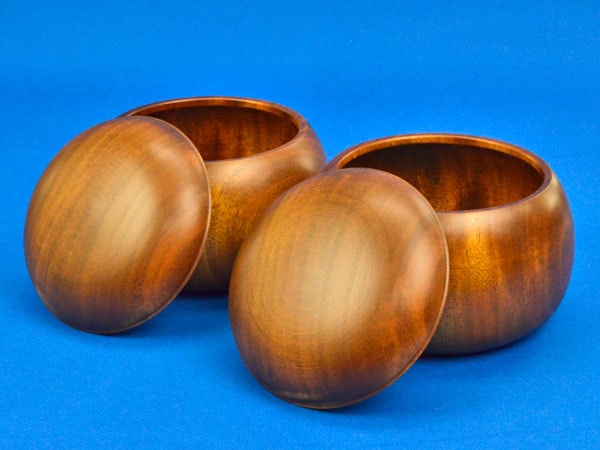 囲碁 木製碁笥 楠 民芸塗 特大 ※蛤碁石36号まで収納可能 | 碁笥・碁笥