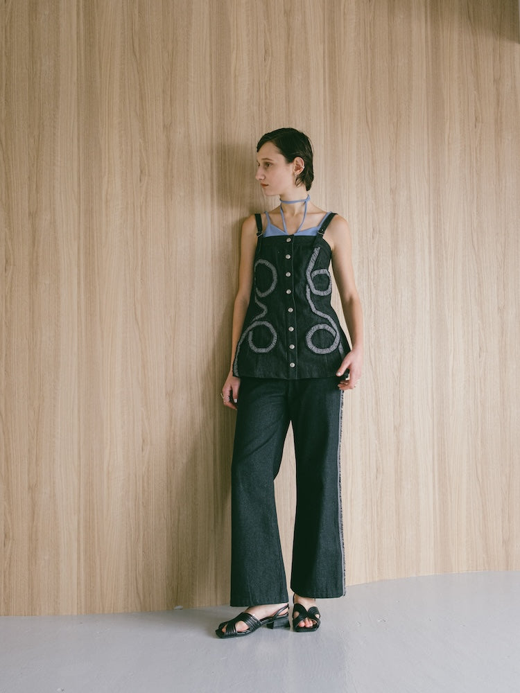 Gathering Tape Denim Bustier｜調節可能なデニムビスチェ – MARTE