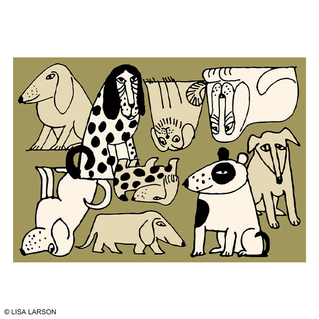 LISA LARSON リサ・ラーソン スケッチドッグ ラグマット | タオル製品