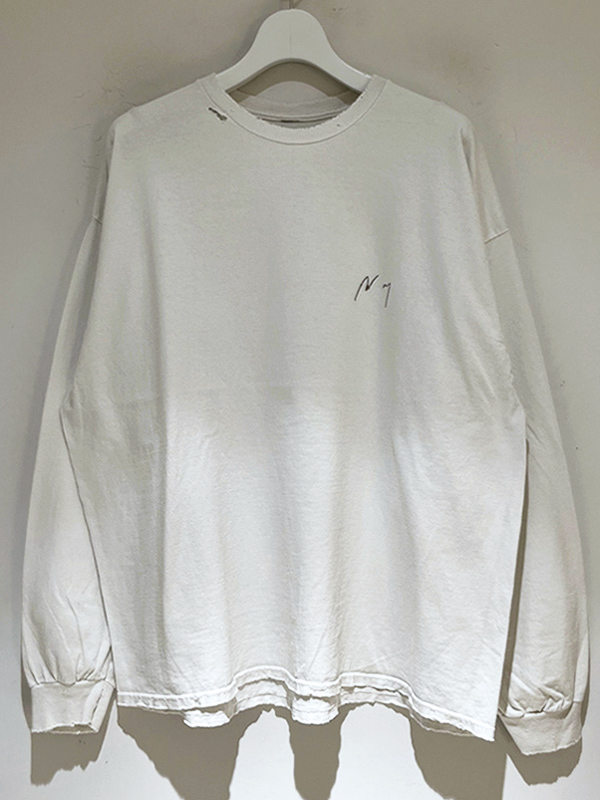 ANCELLM（アンセルム） Embroidery Dyed LS T-Shirt（エンブロイダリー
