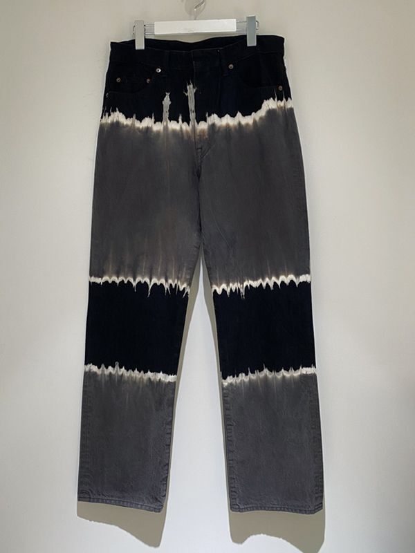 UNUSED（アンユーズド） ブリーチブラックデニムパンツ - margin