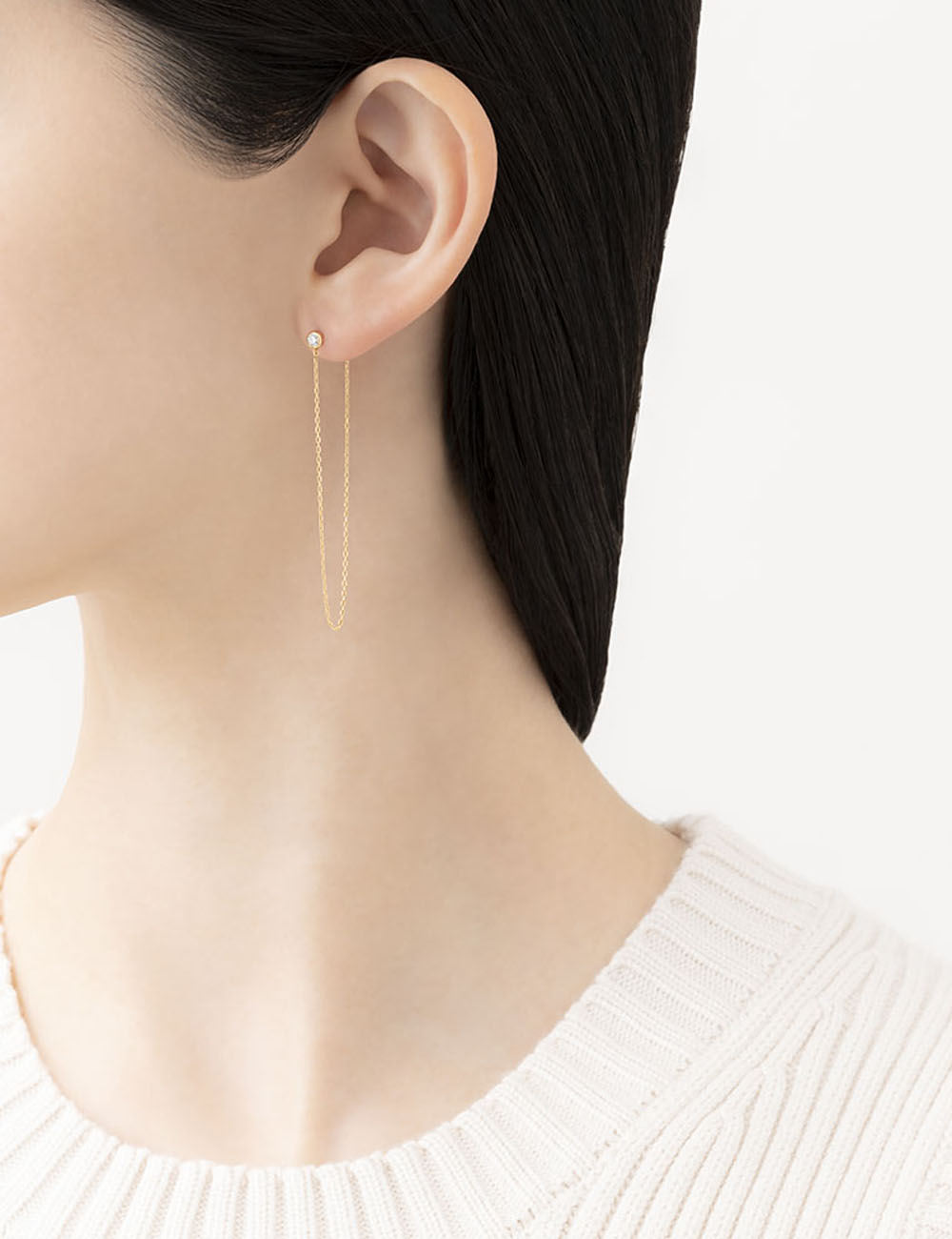 MARIHA(マリハ) 願い星 スタッドチェーンピアス M (片耳) K18ジュエリー