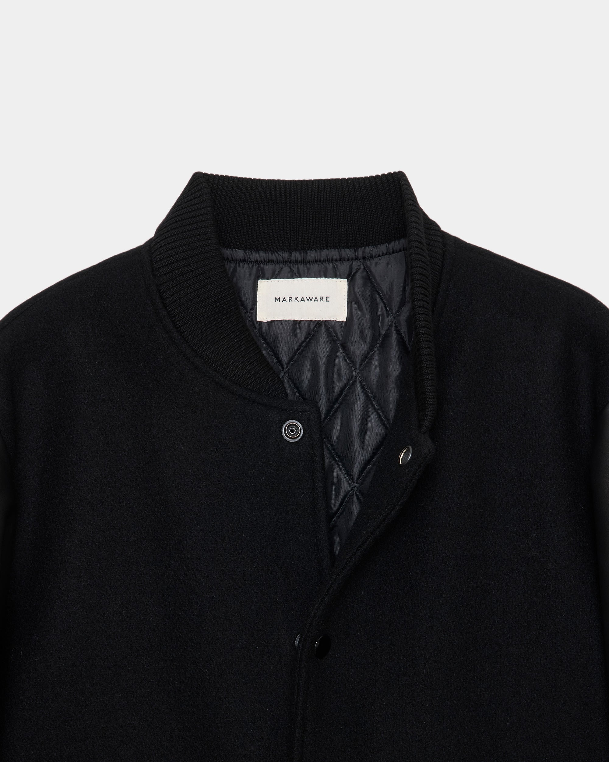 Vintage Melton Award Jacket, Black – MARKAWARE