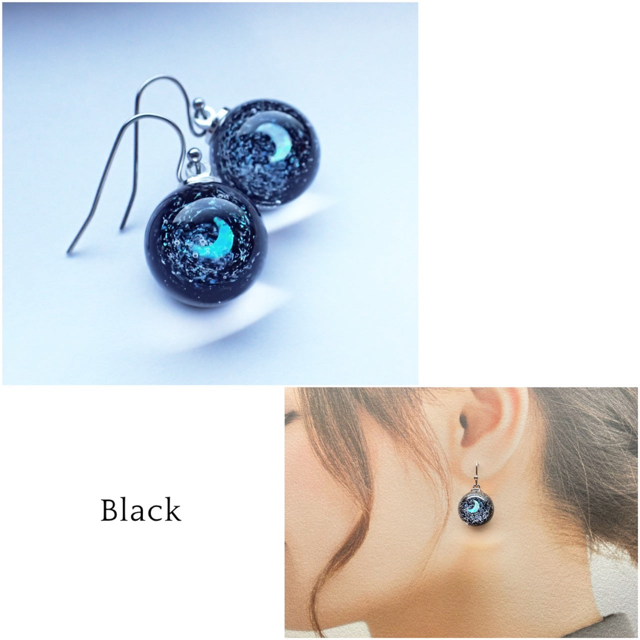 スターダスト」ガラスピアスorイヤリング – 宙フェス夜市