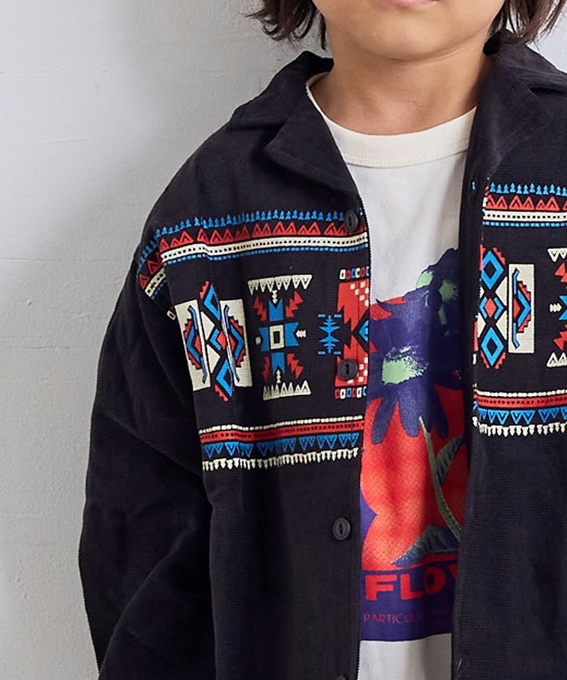 ネイティブ柄コールテンシャツジャケット ｜ アウター・ジャケット