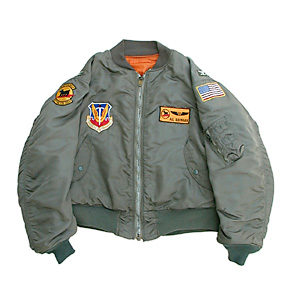 USAF MA-1 フライトジャケット/MIL-J-8279E/8th FTR Sqnパッチ付/実物