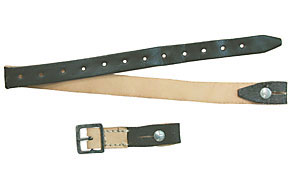 ドイツ WWII ヘルメット用 黒革チンストラップ/復刻モデル品/新品